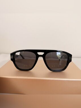 Bulgari Black Sunglasses with Dark Gray Lenses
